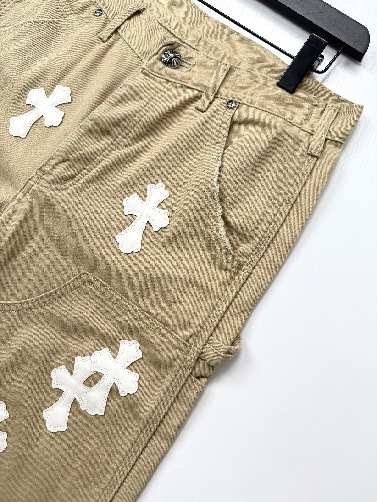 Chrome Heart Khaki Canvas ， Khaki ， White ， ， ， ， ； 、 、 1:1 Size：28/30/32/34/36